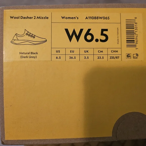 🎉HPx3🎉 Allbirds Black Wool Dasher Mizzle - Picture 7 of 7